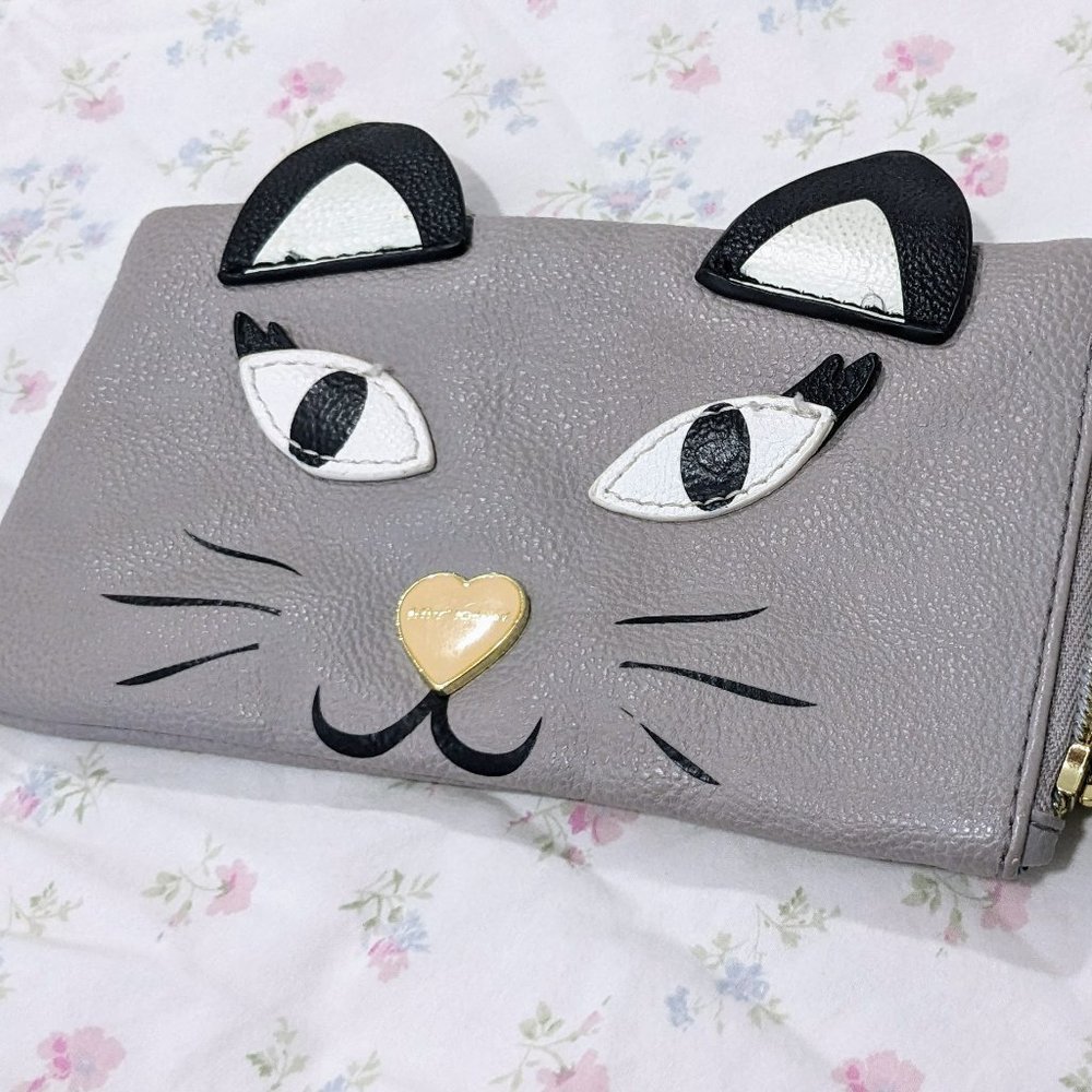 Betsey Johnson Cat Face Glasses/Cell Phone Purse, Lined, Gently Used